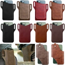 Men Cell Phone Belt Pack Bag Loop Waist Holster Pouch Case​ Leather Wallet Cover
