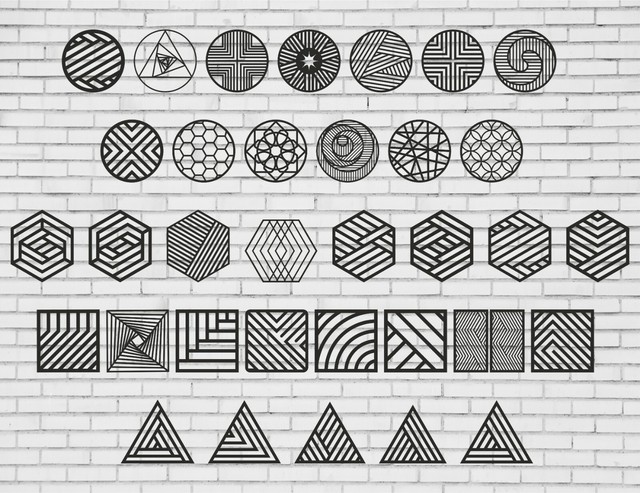 Download Geometric Pattern Set Of 34 Items Hexagon Svg Wall Decor Svg Triangle Dxf Ebay PSD Mockup Templates