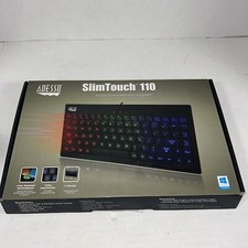 Adesso AKB-110EB - SlimTouch 110 3-Color Illuminated Mini Keyboard Open Box HR2