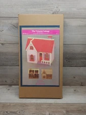 Vintage Wooden Dollhouse-The Victoria Cottage-Kit Beachwood Ltd, 18.5x18.5x12.5