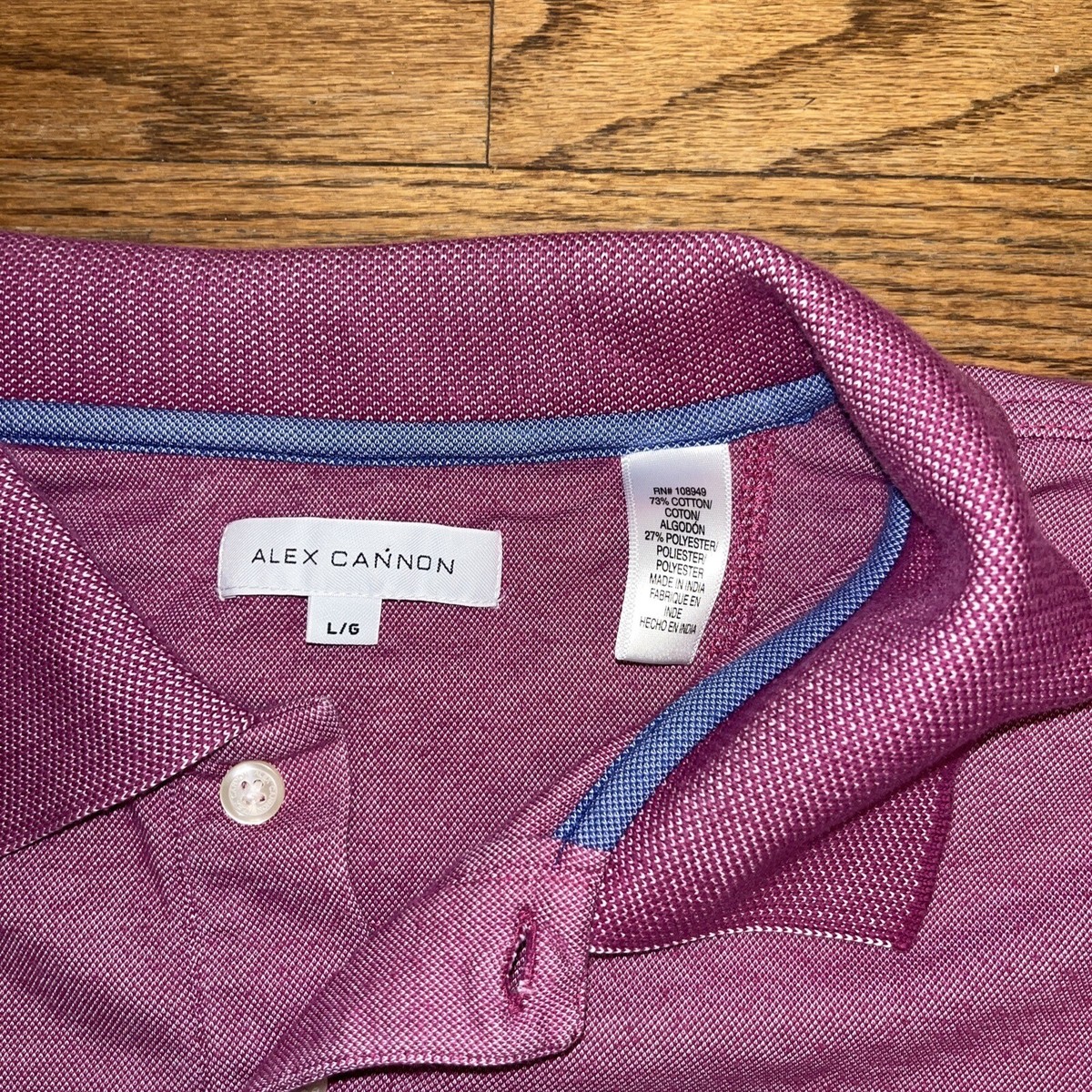 Alex Cannon Polo Shirt Men Large Short Sleeve Cotton Red | eBay