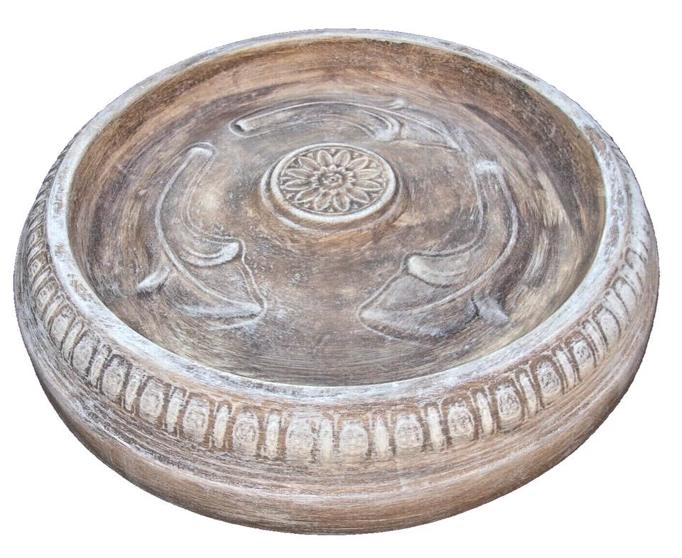 Bird bath plastic tuscan mold birdbath top full size concrete mould 18" W x 3" H - Image 2 of 4