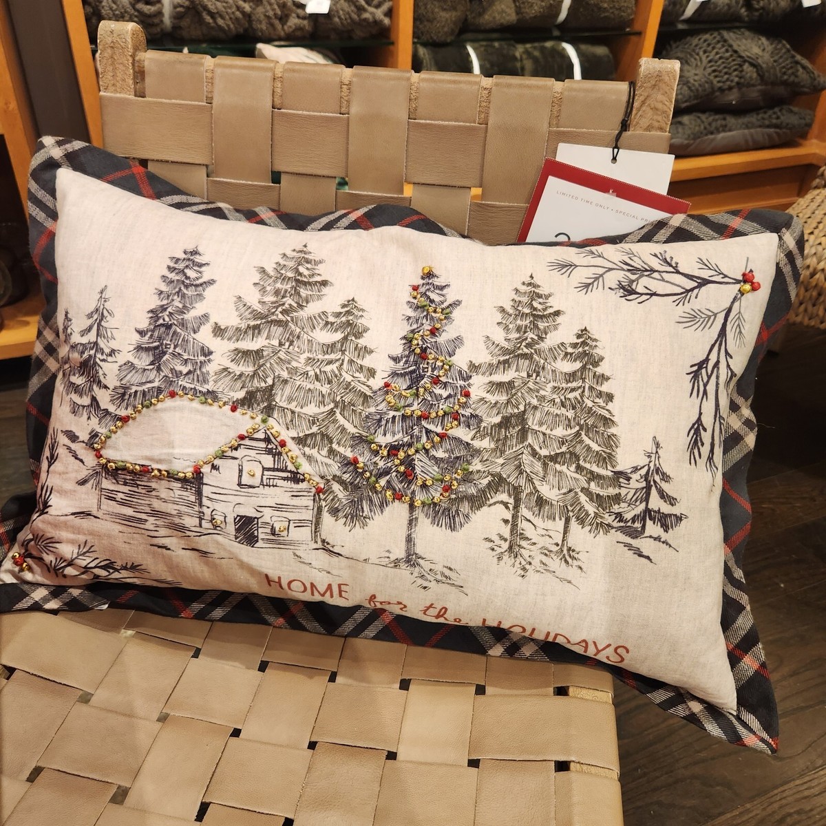NEW Pottery Barn Home For The Holidays LUMBAR Pillow Cover