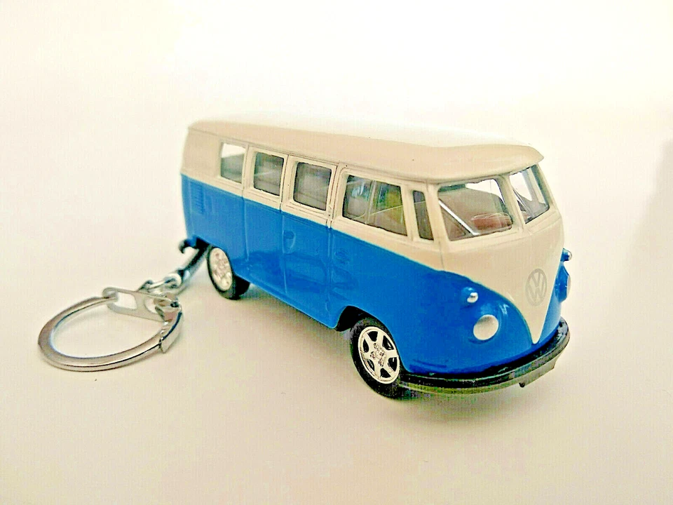 porte clé volkswagen bus combi T1 classique ,neuf, bleu, en métal.idée cadeau - Photo 2/3