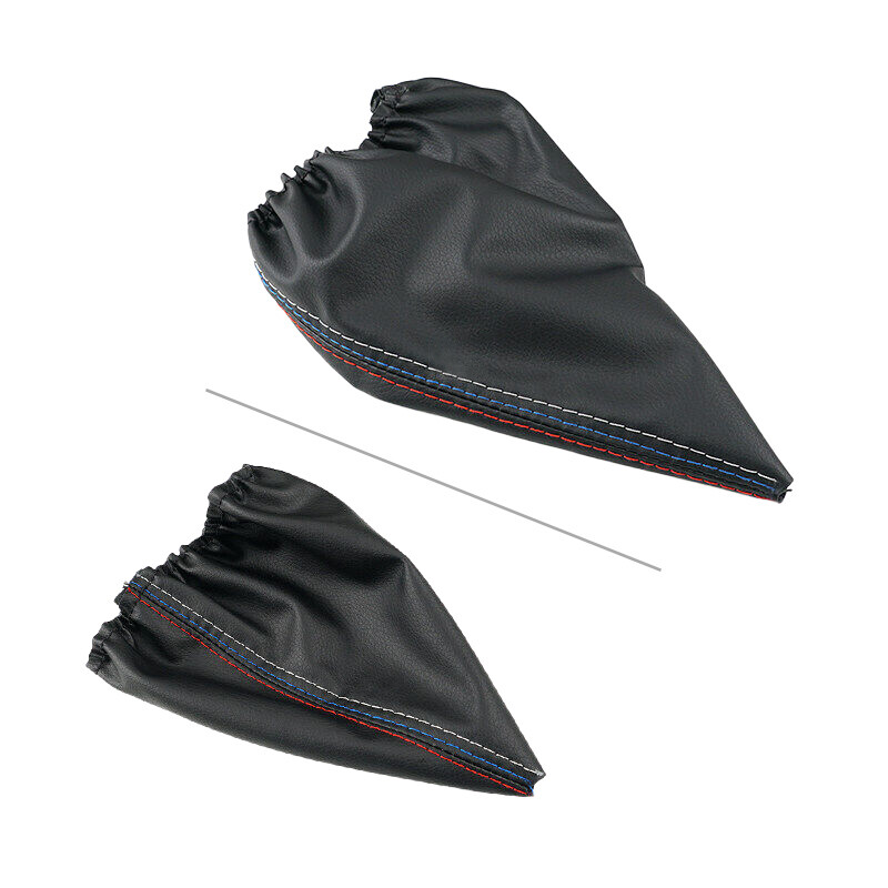 2*Gear Shift Knob Handbrake Gaiter Boot Leather LCover for BMW 3er E36 E46 E30 thumbnail 2