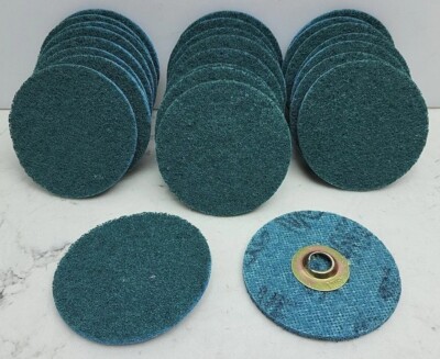 25 Pack 3M 25780 3'' Scotch-Brite Quick Change Roloc Disc Very Fine TS/TSM Type 2