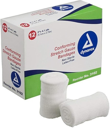 Conforming Stretch Gauze Wraps, Non-Sterile 2"x4.1 Yards - 48 Rolls (MS-35420)