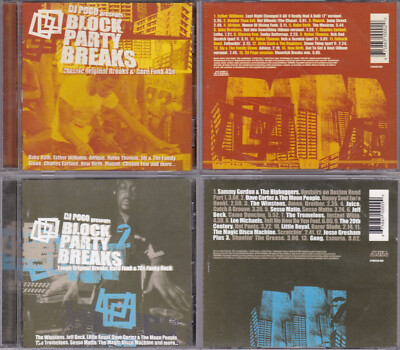 2CD DJ POGO ''BLOCK PARTY BREAKS 1/2'' BREAKDANCE STRICTLY B-BOY HARD FUNK BREAKS