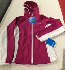 Columbia GIRLS Five Alarm Softshell Hoodie LIGHT wind/rain jacket MEDIUM