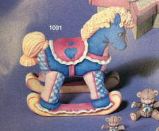 VINTAGE SCIOTO CERAMIC MOLD #S-1091 SOFT SCULPT ROCKING HORSE 7"T