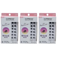 3-Pack KISS imPRESS Press On Falsies Lavish Volume 12 Cluster Lashes ILS08