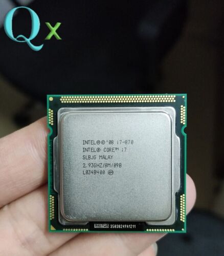 1st Gen Intel Core i7-870 LGA1156 CPU Processor Quad Core 2.93GHz 8MB 95W - Afbeelding 1 van 2