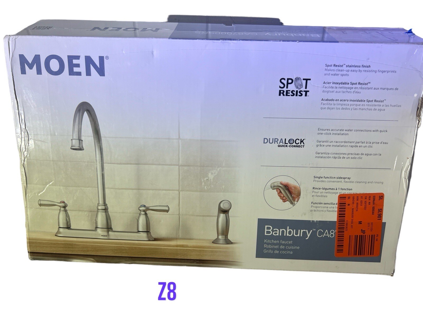 MOEN Banbury High-Arc2-Handle Standard Kitchen Faucet Spot Resist