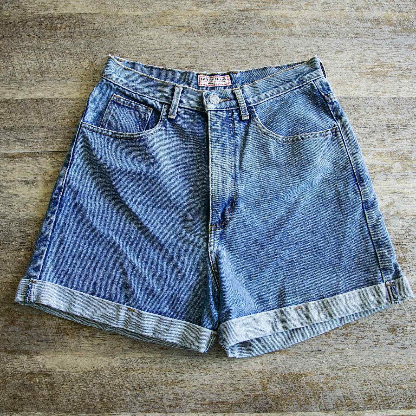 Vintage 80's Guess High rise cuffed Shorts size 30 - image 1