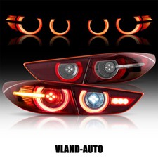 2019-21 Full Led Tail Lights Wsequential Turn Sig Pair For Mazda 3 Axela Sedan