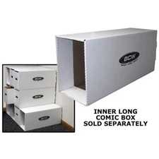 (4x) BCW Long Comic Book Storage Box House- Stores Long Comic Boxes