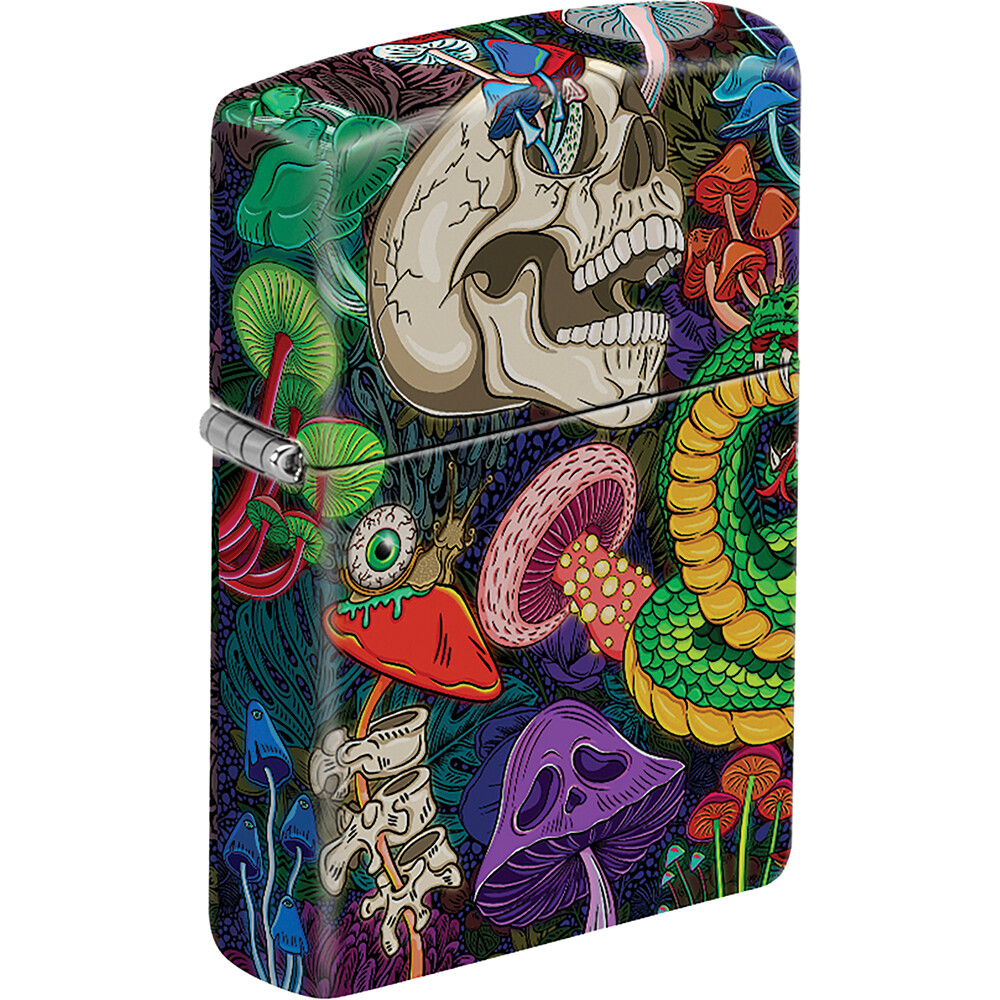 Zippo Trippy Psychedelic Skull Artwork