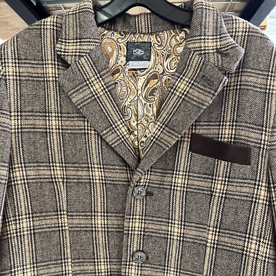 NIKE SB TWEED BROWN BLAZER SPORTS COAT WOOL BLEND JACKET Sz M