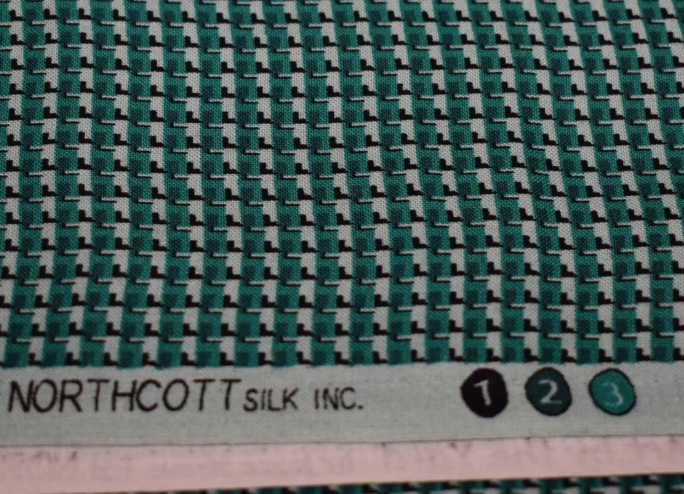TELA DE ALGODÓN 36" X 44" seda northcott JOYCE STRAUS verde negro ARTE POR YARDA Foto 3 de 3