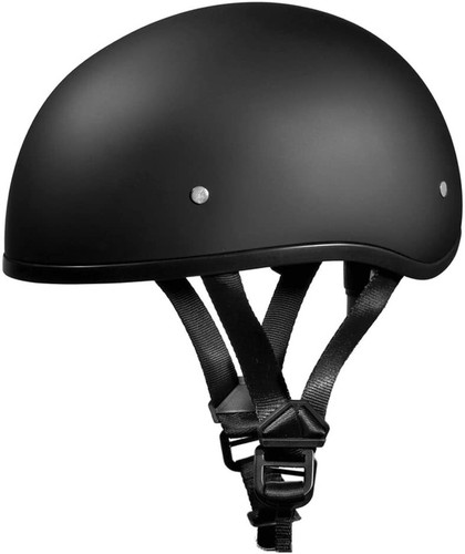 Daytona HELMETS Motorrad Halbhelm Skull Cap - Dull Black 100% DOT Approved