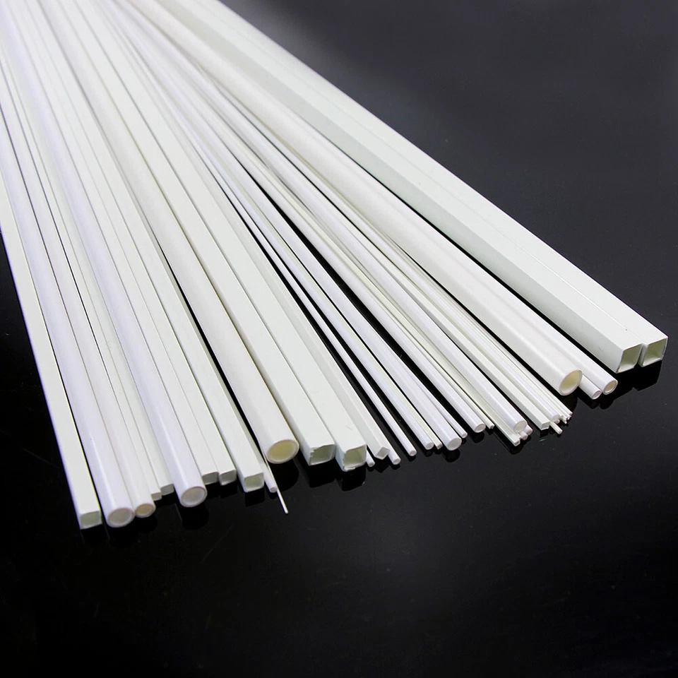 48pcs Styrene ABS Round and Square Rod Pipes Architectual Accessories ABS00 - Image 4 of 4