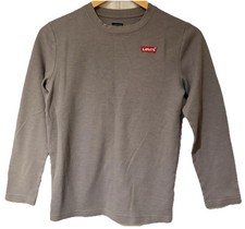 NEW Levis Boys L 14/16 Gray Waffle Knit Pullover Thermal Top Longsleeve NWOT