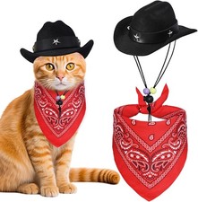 Cat Cowboy Costume, Halloween Costumes Funny Pet One Size, Black
