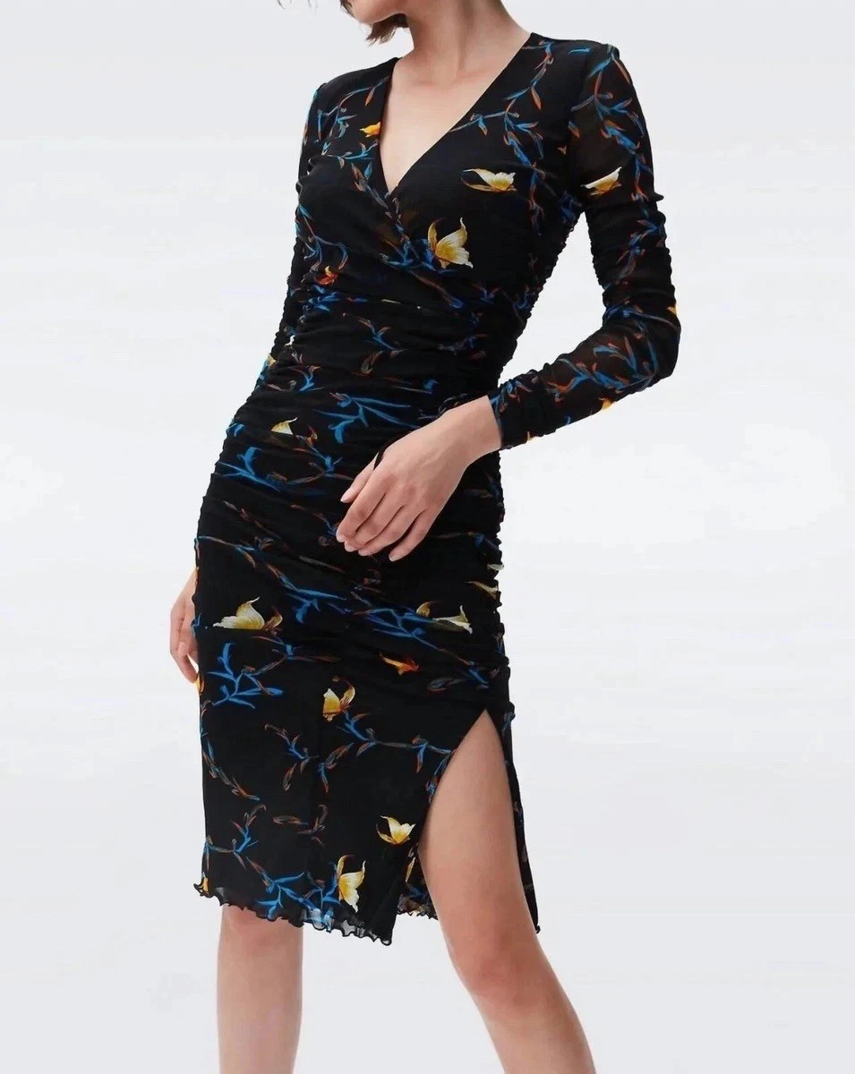 dvf sean mesh dress Diane Von Furstenberg Sean Mesh Dress In Black - 60% Off