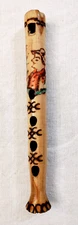 VTG  Zakopane Polish Carved Wood Flute Christmas Folk Art Signed Oneofakind NEW