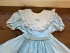 Vintage Golden Age Girls 14 Baby Blue Ruffle Lace Trim Dress USA Vintage  — photo 10