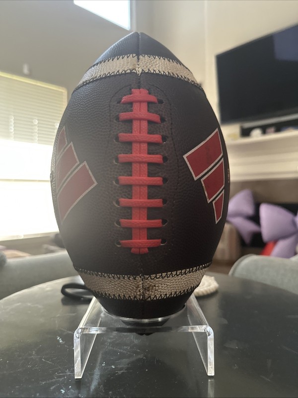Adidas Dime Football RED from Big Game USA NFHS/NCAA Leather Ball Prepped Slim