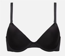 NWOT CUUP 38C The Triangle Underwire Micro Fiber Black Bra 124379