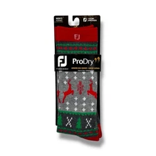FootJoy FJ ProDry Christmas Golf Socks Mens Shoe Size 7-12 • NEW WITH TAGS