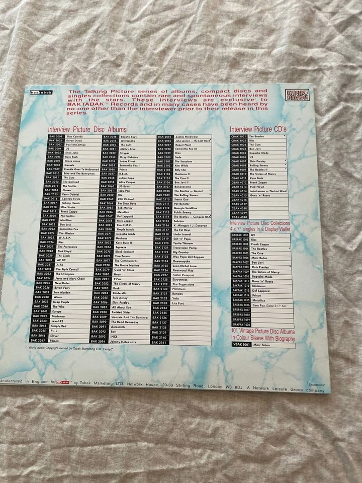 Vinyl Interview Picture Interview Disc ANTHRAX Limited Edition England - Bild 2 von 4