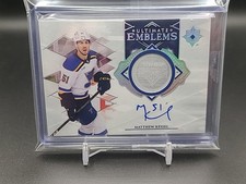 2023-24 UD Ultimate Rookie Emblems Auto Matthew Kessel St Louis Blues 