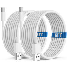 USB-C CarPlay Nylon Cable 6ft, USB-A to Type-C Fast Charger Cord