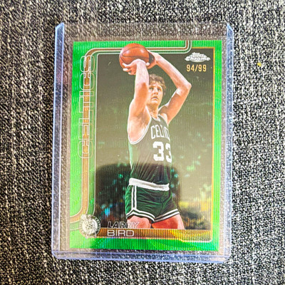 Topps 2026 Topps Chrome Larry Bird #143 Green Refractor 94/99 Celtics