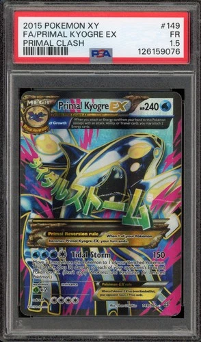 Pokemon Primal Kyogre EX XY Primal Clash Full Art #149 PSA 1.5