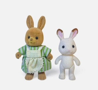Vintage Sylvanian Family Bunny Rabbit Calico Critters 1986 Maple Town Bandai Lot