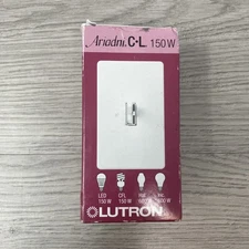 Lutron AYCL-153P-WH Ariadni LED Dimmer White Toggle Switch - Light Dimmer