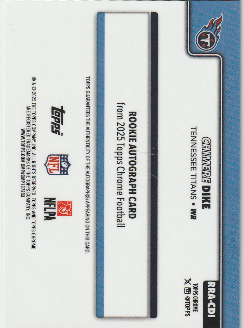 2025 Chimere Dike Topps Chrome Green Auto 59/99 | eBay