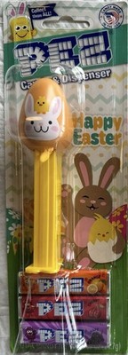 Easter Pez Dispenser BUNNY FACE AND CHICK Yellow Stem BRAND NEW 