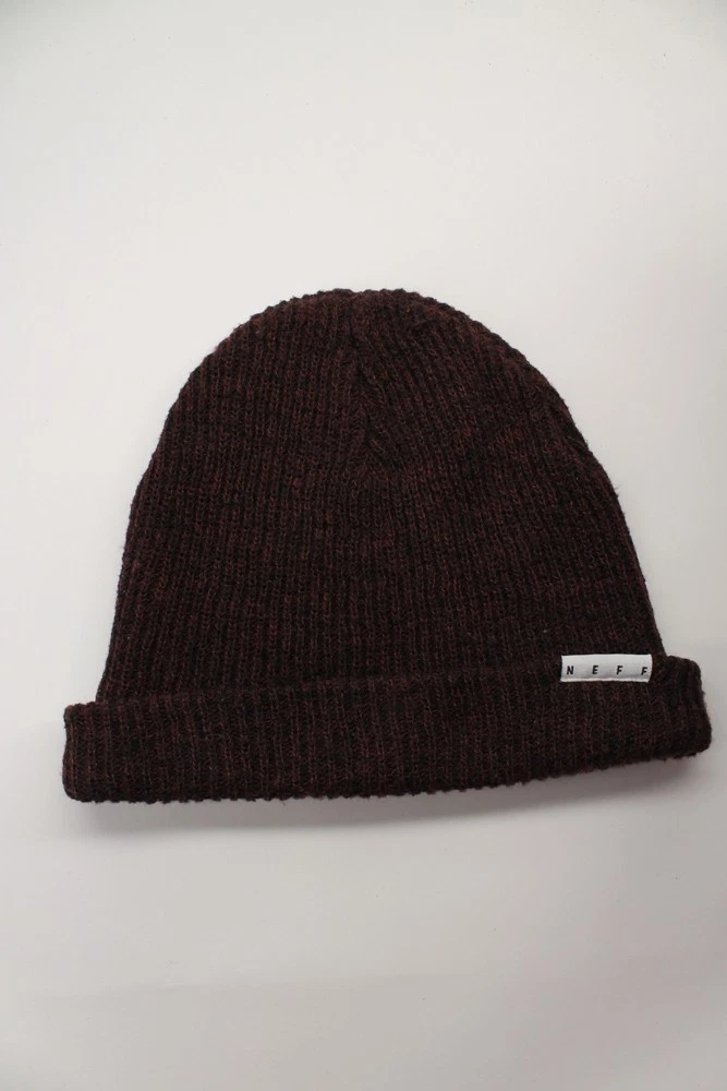 NEFF red black thin knit winter cuff cap