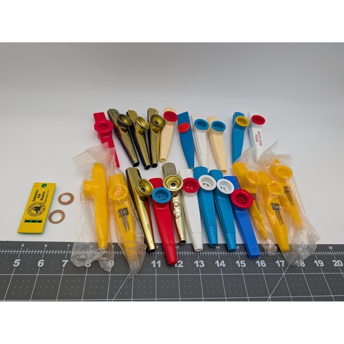 Kazoo Lot Multicolor Plastic Metal Advertising Whistle Lot