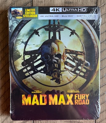 Mad Max: Fury Road Limited Edition STEELBOOK 4K Ultra HD + Blu Ray  Brand New.