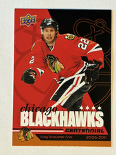 2025-26 Troy Brouwer 43 Bronze Parallel Blackhawks Centennial Set Upper Deck