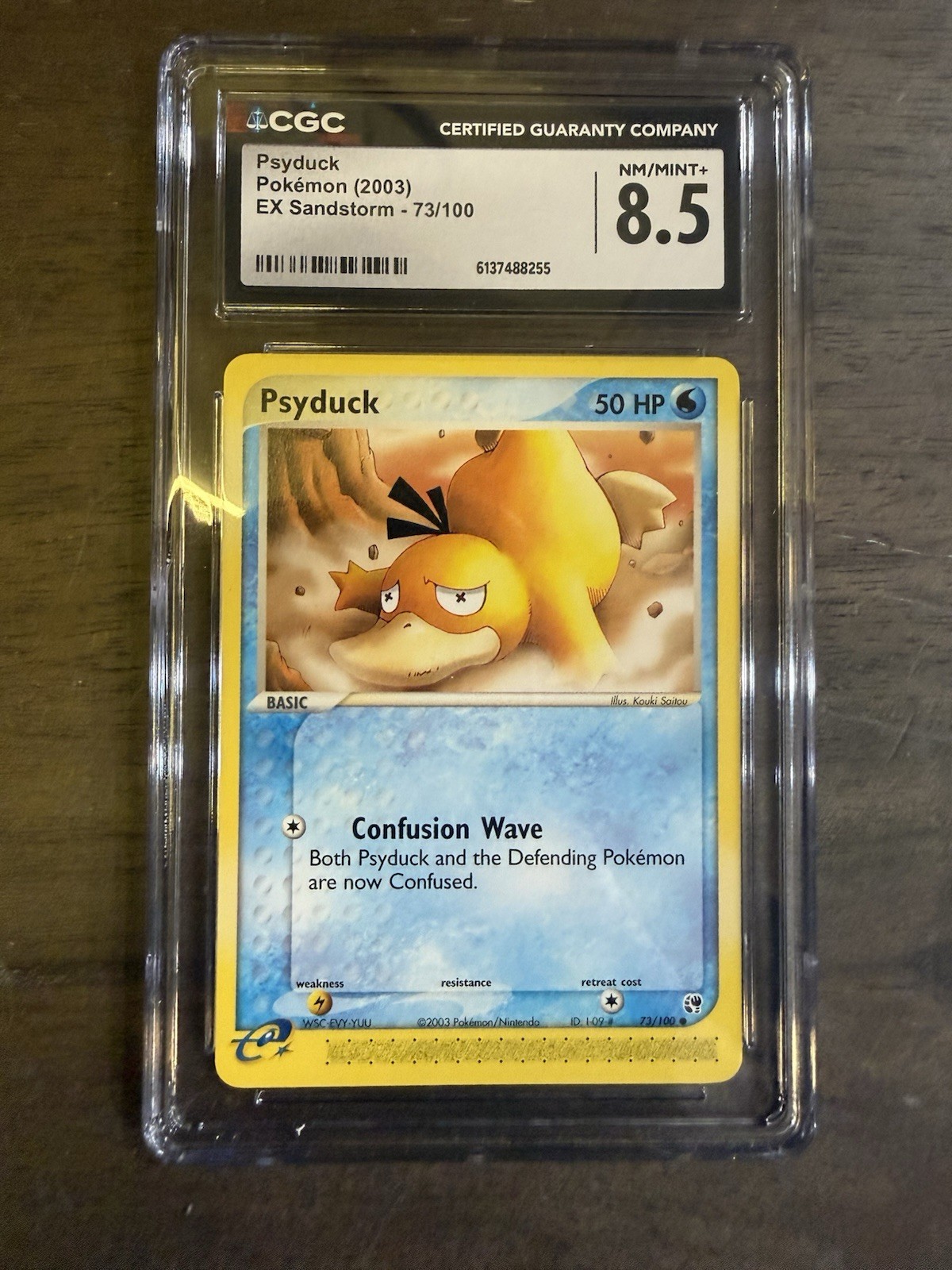Pokémon Psyduck CGC 8.5 EX Sandstorm 73/100 Regular Common English 2003