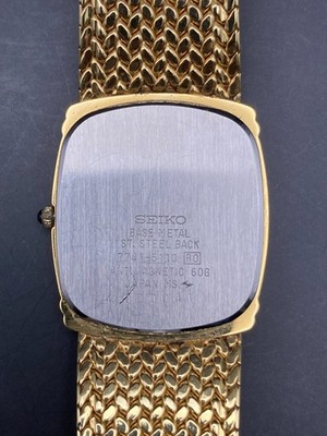 N Mint] Seiko Dolce 7741-5110 Mens Vintage Watch Gold Dial Quartz