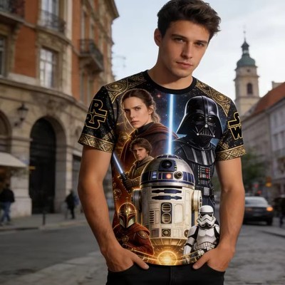 Star Wars Galaxy's Edge Fan Gift Happy 50th Anniversary Sci-Fi Tshirt 3D Printed