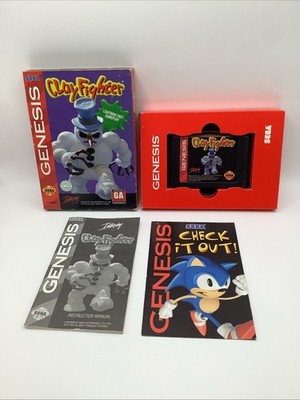 Clay Fighter (Sega Genesis, 1994) Complete CIB Cardboard Box Tested Video Game